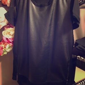 Calvin Klein leather front shirt